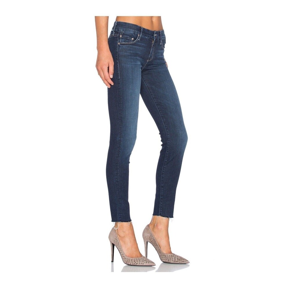 MOTHER Looker Ankle Fray Jeans In No Play